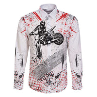 Motocross Rider Family Matching Puletasi and Hawaiian Shirt with Abstract Grunge Brush and Custom Number in Red and Black Splatter Design - Wonder Print Shop