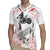 Motocross Rider Rugby Jersey with Abstract Grunge Brush and Custom Number in Red and Black Splatter Design - Wonder Print Shop