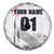 Motocross Rider Spare Tire Cover with Abstract Grunge Brush and Custom Number in Red and Black Splatter Design - Wonder Print Shop