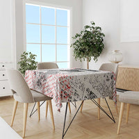 Motocross Rider Tablecloth with Abstract Grunge Brush and Custom Number in Red and Black Splatter Design - Wonder Print Shop