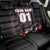 Motocross Rider Back Car Seat Cover with American Flag Background and Extreme Text in Red and Black Grunge Design - Wonder Print Shop