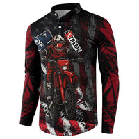 Motocross Rider Button Sweatshirt with American Flag Background and Extreme Text in Red and Black Grunge Design - Wonder Print Shop