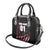 Motocross Rider Shoulder Handbag with American Flag Background and Extreme Text in Red and Black Grunge Design - Wonder Print Shop