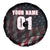 Motocross Rider Spare Tire Cover with American Flag Background and Extreme Text in Red and Black Grunge Design - Wonder Print Shop