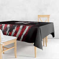 Motocross Rider Tablecloth with American Flag Background and Extreme Text in Red and Black Grunge Design - Wonder Print Shop