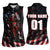 Motocross Rider Women Sleeveless Polo Shirt with American Flag Background and Extreme Text in Red and Black Grunge Design - Wonder Print Shop