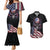 American Flag Skull Couples Matching Mermaid Dress And Hawaiian Shirt Sorry If My Patriotism Offends You Trust Me - Wonder Print Shop