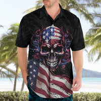 American Flag Skull Hawaiian Shirt Sorry If My Patriotism Offends You Trust Me - Wonder Print Shop
