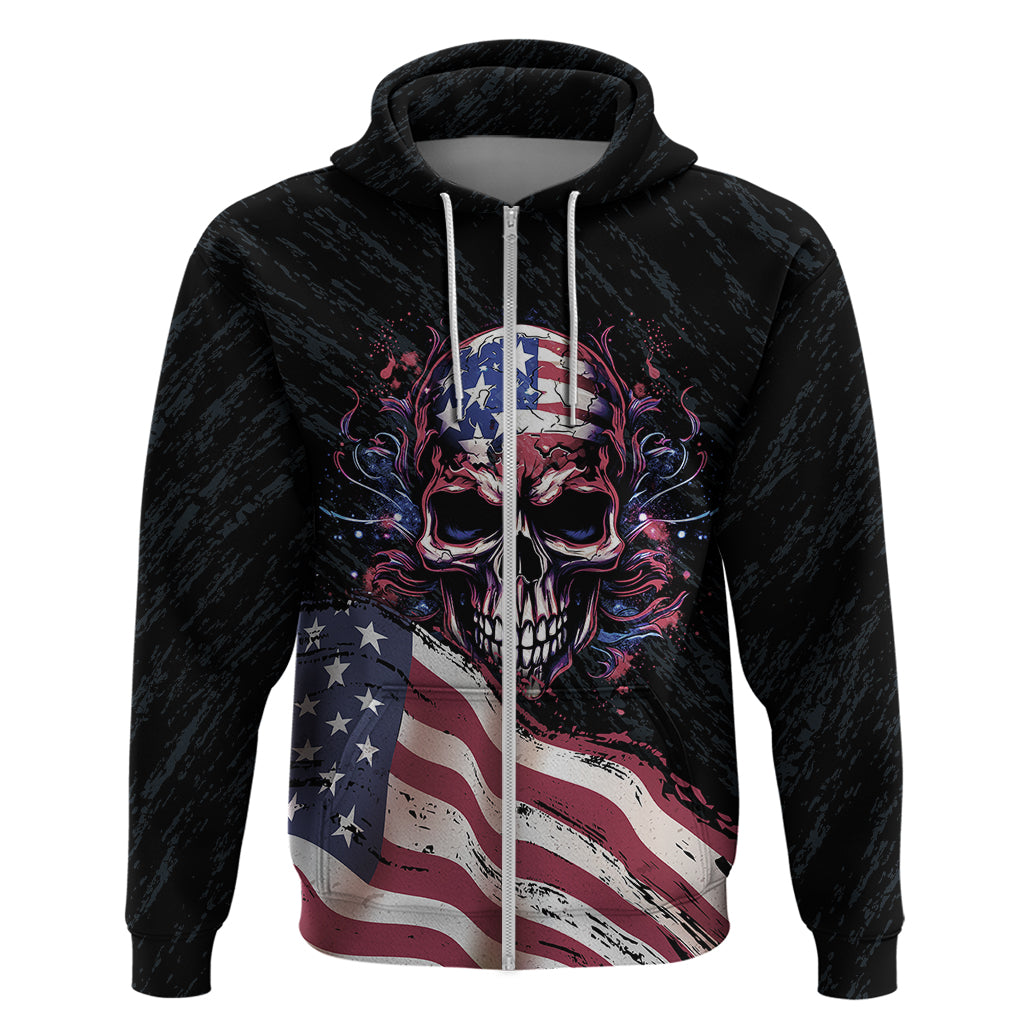 American Flag Skull Hoodie Sorry If My Patriotism Offends You Trust Me - Wonder Print Shop