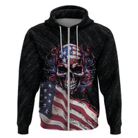 American Flag Skull Hoodie Sorry If My Patriotism Offends You Trust Me - Wonder Print Shop