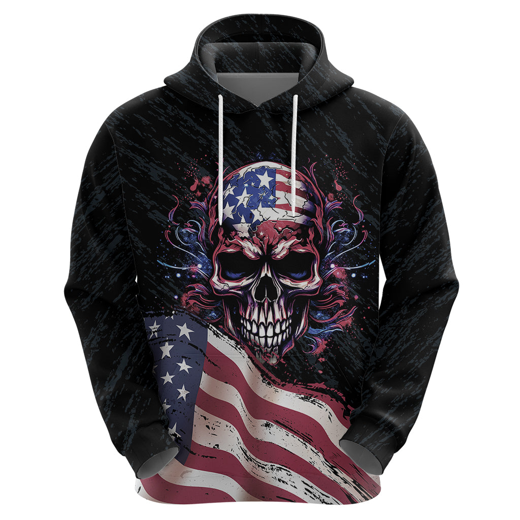American Flag Skull Hoodie Sorry If My Patriotism Offends You Trust Me - Wonder Print Shop