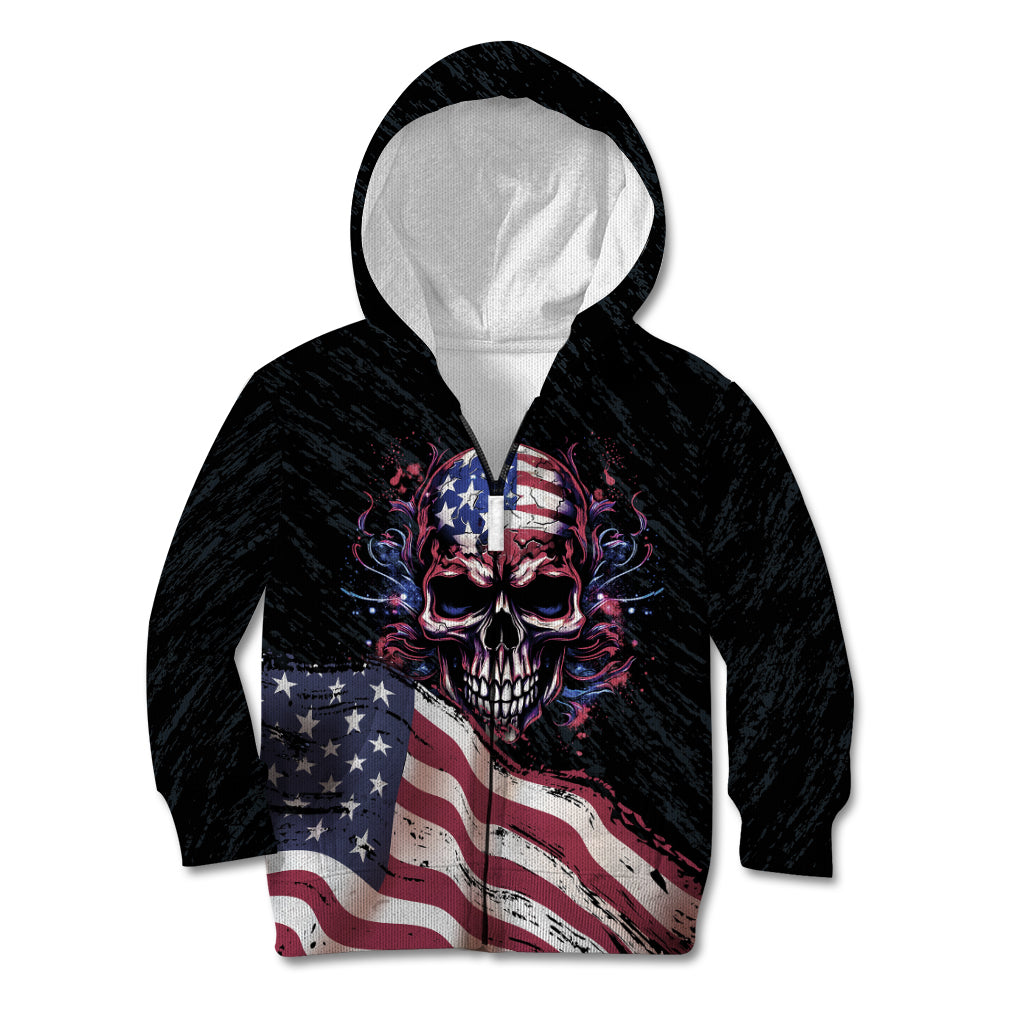 American Flag Skull Kid Hoodie Sorry If My Patriotism Offends You Trust Me - Wonder Print Shop