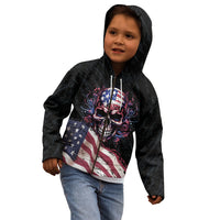 American Flag Skull Kid Hoodie Sorry If My Patriotism Offends You Trust Me - Wonder Print Shop