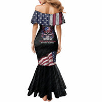 American Flag Skull Mermaid Dress Sorry If My Patriotism Offends You Trust Me - Wonder Print Shop