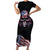 American Flag Skull Short Sleeve Bodycon Dress Sorry If My Patriotism Offends You Trust Me - Wonder Print Shop