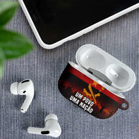 Angola AirPods Case with Red Black Yellow Grunge Design - Wonder Print Shop
