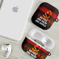 Angola AirPods Case with Red Black Yellow Grunge Design - Wonder Print Shop
