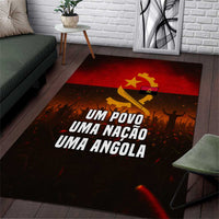 Angola Area Rug with Red Black Yellow Grunge Design - Wonder Print Shop