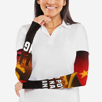 Angola Arm Sleeves with Red Black Yellow Grunge Design - Wonder Print Shop