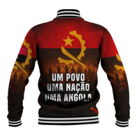 Angola Baseball Jacket with Red Black Yellow Grunge Design - Wonder Print Shop
