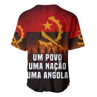 Angola Baseball Jersey with Red Black Yellow Grunge Design - Wonder Print Shop