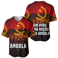 Angola Baseball Jersey with Red Black Yellow Grunge Design - Wonder Print Shop