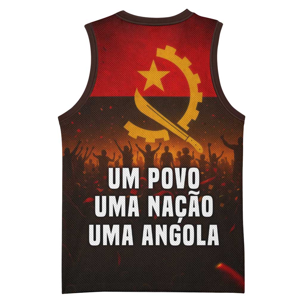 Angola Basketball Jersey with Red Black Yellow Grunge Design - Wonder Print Shop