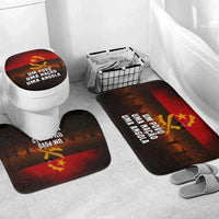 Angola Bathroom Set with Red Black Yellow Grunge Design - Wonder Print Shop
