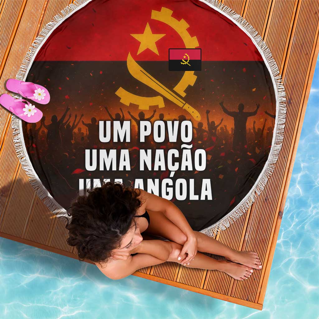 Angola Beach Blanket with Red Black Yellow Grunge Design - Wonder Print Shop