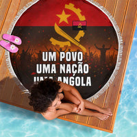 Angola Beach Blanket with Red Black Yellow Grunge Design - Wonder Print Shop