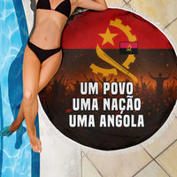 Angola Beach Blanket with Red Black Yellow Grunge Design - Wonder Print Shop