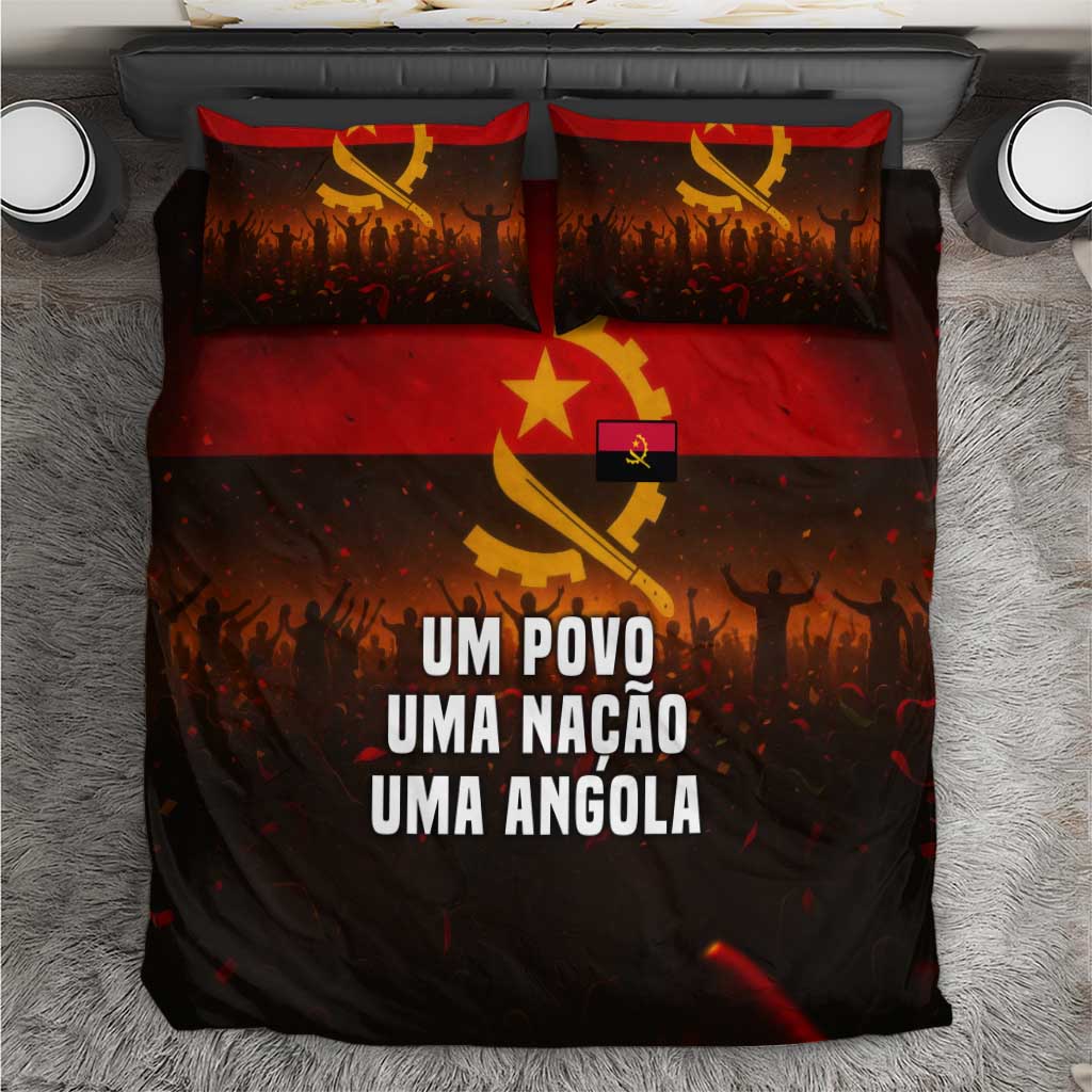 Angola Bedding Set with Red Black Yellow Grunge Design - Wonder Print Shop