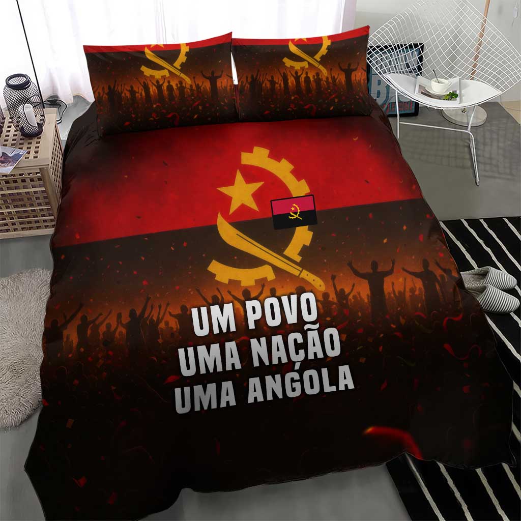 Angola Bedding Set with Red Black Yellow Grunge Design - Wonder Print Shop