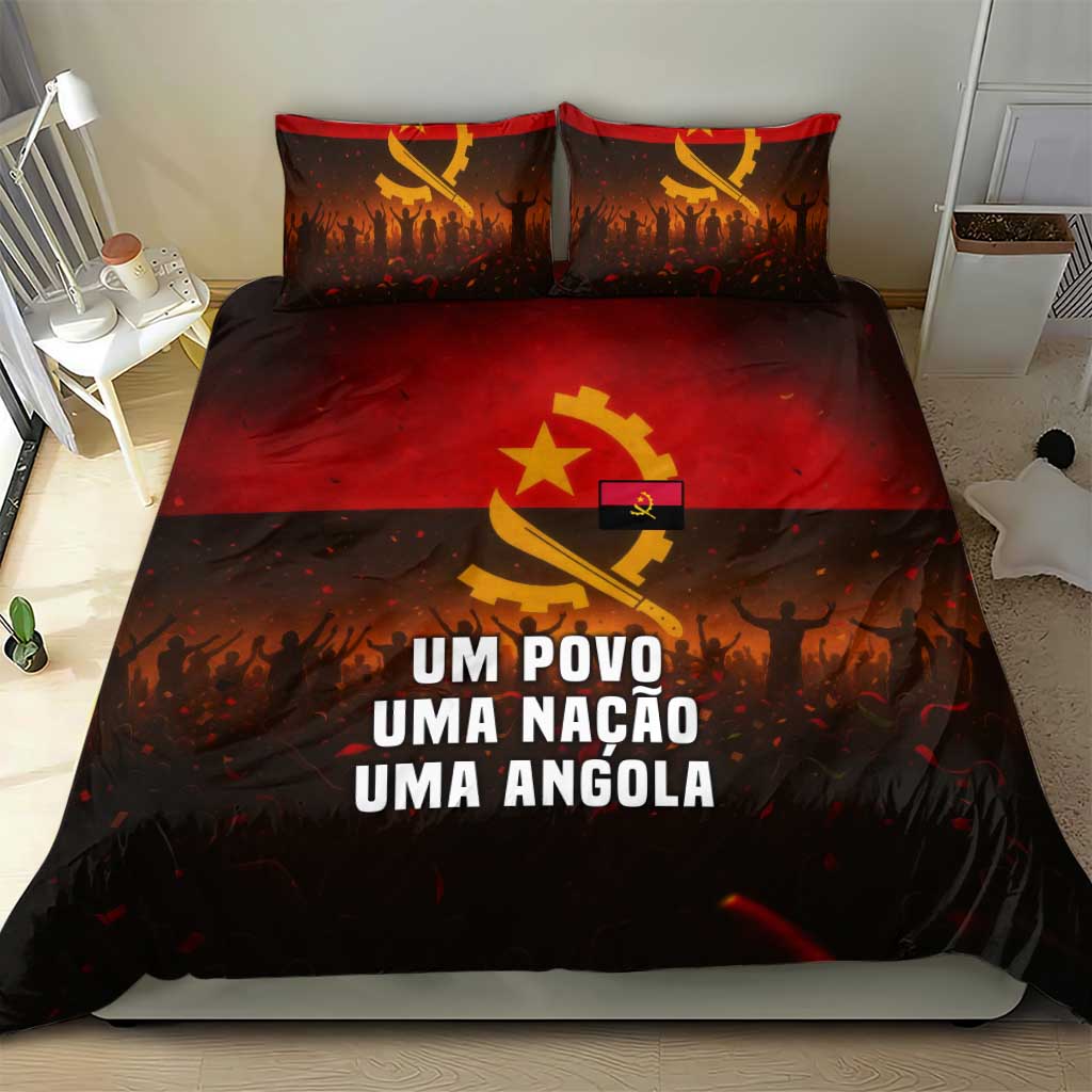Angola Bedding Set with Red Black Yellow Grunge Design - Wonder Print Shop