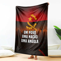Angola Blanket with Red Black Yellow Grunge Design - Wonder Print Shop