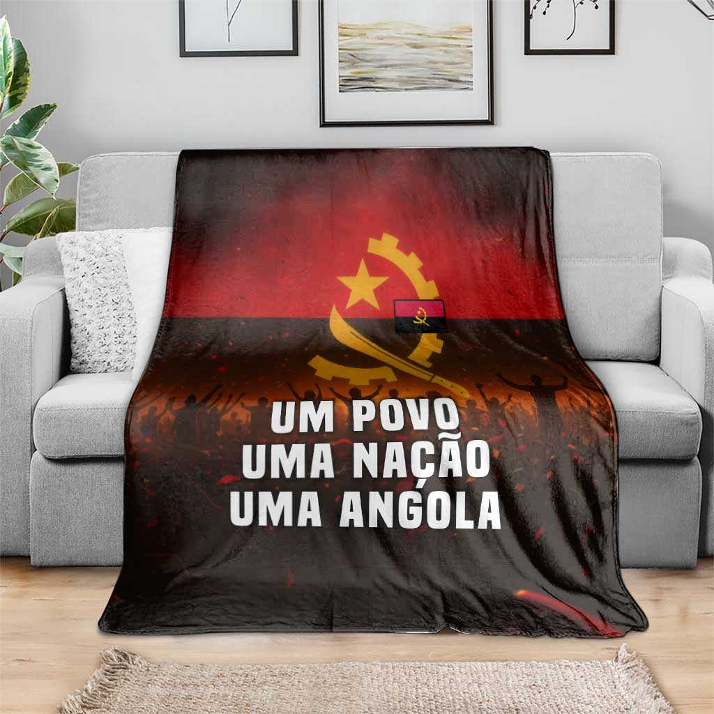 Angola Blanket with Red Black Yellow Grunge Design - Wonder Print Shop