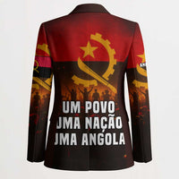 Angola Blazer with Red Black Yellow Grunge Design - Wonder Print Shop