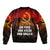 Angola Bomber Jacket with Red Black Yellow Grunge Design - Wonder Print Shop