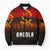 Angola Bomber Puffer Jacket with Red Black Yellow Grunge Design - Wonder Print Shop