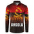 Angola Button Sweatshirt with Red Black Yellow Grunge Design - Wonder Print Shop