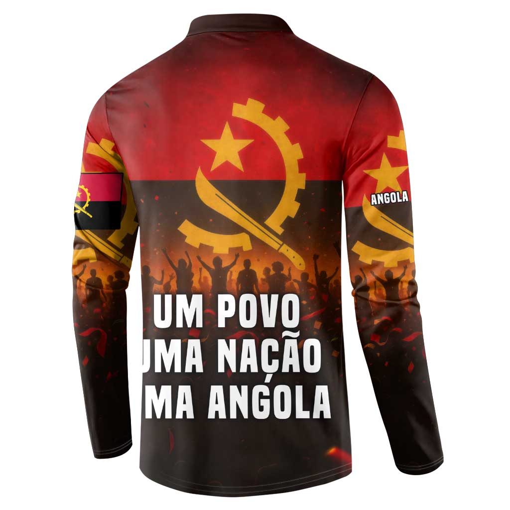 Angola Button Sweatshirt with Red Black Yellow Grunge Design - Wonder Print Shop