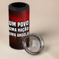 Angola 4 in 1 Can Cooler Tumbler with Red Black Yellow Grunge Design - Wonder Print Shop