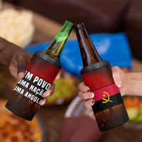 Angola 4 in 1 Can Cooler Tumbler with Red Black Yellow Grunge Design - Wonder Print Shop