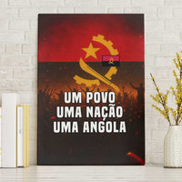 Angola Canvas Wall Art with Red Black Yellow Grunge Design - Wonder Print Shop