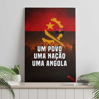 Angola Canvas Wall Art with Red Black Yellow Grunge Design - Wonder Print Shop