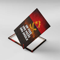 Angola Canvas Wall Art with Red Black Yellow Grunge Design - Wonder Print Shop