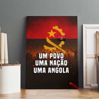 Angola Canvas Wall Art with Red Black Yellow Grunge Design - Wonder Print Shop