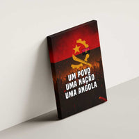 Angola Canvas Wall Art with Red Black Yellow Grunge Design - Wonder Print Shop