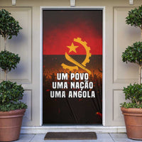 Angola Door Cover with Red Black Yellow Grunge Design - Wonder Print Shop
