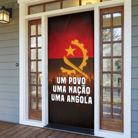 Angola Door Cover with Red Black Yellow Grunge Design - Wonder Print Shop